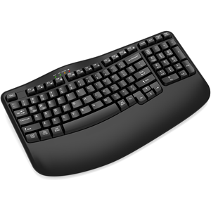 Phím sóng Ergonomic Bàn phím không dây thoải mái tự nhiên gõ bàn phím máy tính USB không dây cho Windows/<span class=keywords><strong>Mac</strong></span> với Palm-Rest - Product Image 3