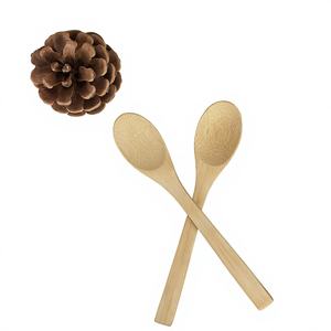 Cuchara de Bambú, Cucharas de Madera Natural para Viajes, para Diversos Alimentos, Sopa, Café, Ensalada, Postres, Aperitivos, Cereales, Fruta - Product Image 1