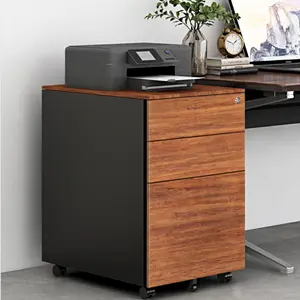 Mobile Black Pedestal File Cabinet Office Furniture Under Desk Drawer Cabinet