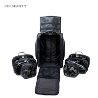 Valise à roulettes professionnelle pour maquillage, multifonctionnelle, noire, avec roulettes