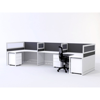 Poste de travail modulable pour bureau commercial : cloison de séparation, bureau écran, table d'ordinateur pour 2/4/6/8 postes de personnel