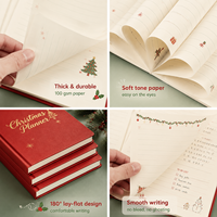 Set Regalo di Natale: Diario Personalizzato con Logo, Copertina Rigida, Elegante Agenda Goffrata 2026, Quaderno con Adesivi Personalizzati, Set Planner con Lamina Dorata