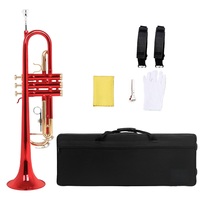 Multi Colored BB Trumpet 3-Piston Valve Lacquered Finish Brass Wind Musical Instrument for Student Beginner Band Performance