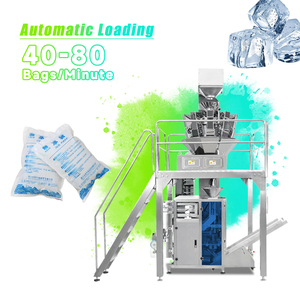 Fully Automatic Multi-function Weigher Weighing Special Design Waterproof Frozen Food Ice Cube Packing <b>Machine</b> for Ice Bag - Product Image 1