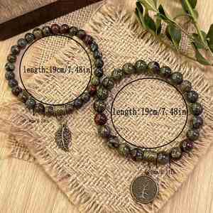 Bracelet en pierre naturelle avec perles de verre colorées, équilibreur énergétique, expert sans intermédiaire, prix de gros, réduction - Product Image 3