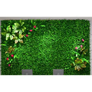Plante verte artificielle murale de 100 cm, clôture de gazon artificiel, jardin, arrière-plan, décoration pour la maison