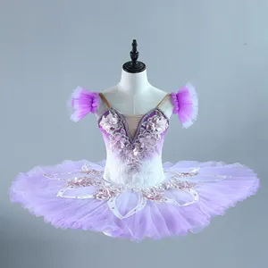 T0144 сиреневая пурпурная композитная кружевная градиентная Балетная пачка Конкурс Сахарная Слива сказочная балетная пачка