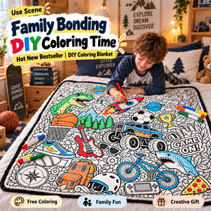 DIY Coloring Blanket for Kids Adults Color Your Own with <b>Washable</b> <b>Markers</b> Custom Pattern Velvet Machine <b>Washable</b> Gift - Product Image 2