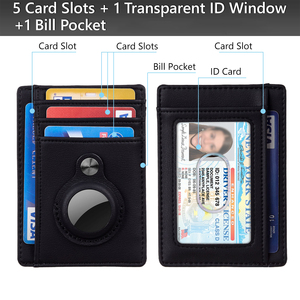 Cartera Delgada con Ranura <span class=keywords><strong>para</strong></span> Tarjetas de Crédito e Identificación, con Protección RFID y Espacio <span class=keywords><strong>para</strong></span> AirTag, Función de Localización, Venta <span class=keywords><strong>al</strong></span> <span class=keywords><strong>Por</strong></span> <span class=keywords><strong>Mayor</strong></span> de Fábrica - Product Image 3