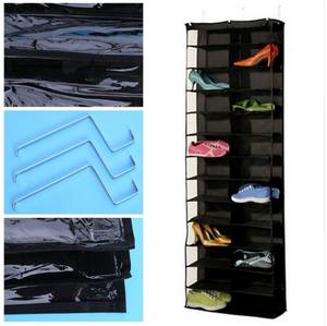 Bolsa de Almacenamiento Transparente Plegable de Tela No Tejida con 26 Bolsillos para Zapatos, Organizador de Zapatos para Colgar en la Puerta - Product Image 4