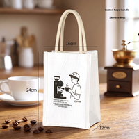 Sacs fourre-tout en toile personnalisés de petite taille pour la promotion de boissons avec logo personnalisable, pochettes 3D portables