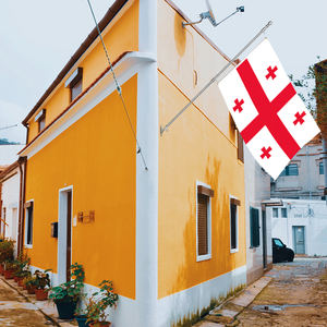 批发3x5ft乔治亚三角旗68D/100D聚酯可定制所有国家设计由可靠供应商快速交货 - Product Image 1