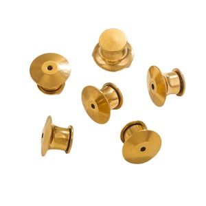 Breloques à tête plate |   Accessoires de maroquinerie et de couture en acier inoxydable plaqué or 18 carats pour sacs en cuir, chapeaux et vêtements, avec clous à capuchon pour la création de bijoux DIY - Product Image 5