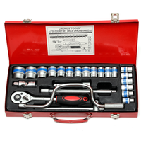 Ensemble de prises à main, DR 1/2 ", 24 pièces, en acier au Chrome, vandium, outils manuels ménagers