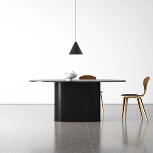 Bien tavolo <span class=keywords><strong>da</strong></span> <span class=keywords><strong>pranzo</strong></span> allungabile in legno nero con Design moderno spazioso tavolo rotondo per <span class=keywords><strong>cucina</strong></span> <span class=keywords><strong>sala</strong></span> <span class=keywords><strong>da</strong></span> <span class=keywords><strong>pranzo</strong></span> <span class=keywords><strong>e</strong></span> mobili per la casa - Product Image 2