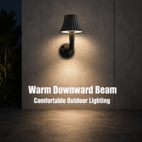 Applique murale extérieure étanche IP67 blanc chaud, lampe décorative de jardin 3000K à éclairage doux pour cour, allée, balcon