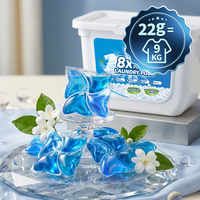 Lessive en perles concentrée de luxe 22g, marque distributeur, 8X puissance nettoyante, protecteur de couleur, pour maison et hôtel