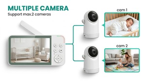 KT562H No <b>WiFi</b> Baby Monitor 5 Inch IPS Screen 720P HD Wireless Video Baby <b>Camera</b> with PTZ 5000mAh Battery Hacker-Proof - Product Image 5