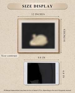 VIYYIEA Stampa su Tela con Cornice <span class=keywords><strong>Vintage</strong></span> di Cigno, Arte Murale per Soggiorno e Bagno, Decorazione Casa Cina 12Lx10W - Product Image 4