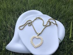 カスタムステンレス金メッキ漫画クラシックデザインナゲットRollieハートフレームネックレス女性用男性用ジュエリー - Product Image 4