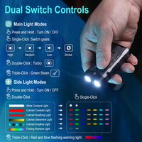 2025 plus récent Mini EDC en alliage d'aluminium ambiant Camping avertissement lumière vert Laser Rechargeable aimant lampe de poche rvb Multi fonction