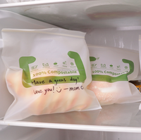 Sacs à sandwich en plastique biodégradables compostables à fermeture éclair personnalisés en usine pour la conservation des collations