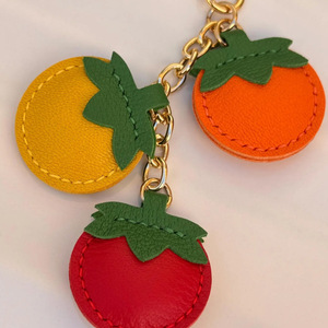 Cute cross-border spot fruit orange <b>bag</b> pendant, persimmon auspicious PU pendant, tassel accessory, exquisite <b>bag</b> <b>charm</b> - Product Image 3