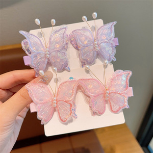 Nuevas Horquillas para el Cabello con Lentejuelas de Mariposa, Dulces y a la Moda, para Niñas, Horquillas Laterales de Princesa, Horquillas para Flequillo - Product Image 3