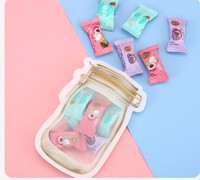 Sacs à fermeture éclair personnalisés en forme de bouteille, sacs cadeaux pour enfants, pour bonbons, biscuits, pochettes Doypack adorables pour cadeaux