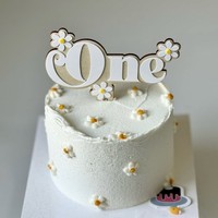 Decorazione per Torta di Primo Compleanno, Topper in Legno e Acrilico a Doppio Strato per Banchetti e Dessert