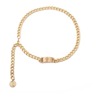 โซ่คาดเอวสีทองพร้อมจี้พู่ห้อย โลหะผสมสังกะสี โซ่คาดตัวแฟชั่นสำหรับใส่ทุกวัน - Product Image 5