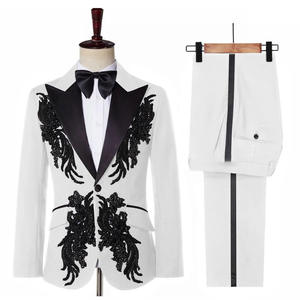 Trajes de esmoquin para hombre al por mayor, trajes formales de ceremonia para <span class=keywords><strong>novio</strong></span>, trajes de fiesta de cumpleaños, pantalones de <span class=keywords><strong>traje</strong></span> de 2 piezas - Product Image 2