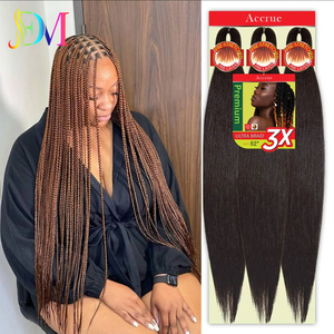 Cổ phiếu có sẵn 24 inch phi bện phần mở rộng tóc 3x nhiệt độ cao lụa tổng hợp tóc giả bó thể hiện phong cách của bạn - Product Image 1