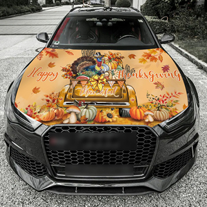 Housse de capot de voiture personnalisée 5x4 pieds, drapeaux pour le Jour de Thanksgiving et les événements sportifs, adaptée à la plupart des voitures et SUV, meilleur cadeau, housse de capot - Product Image 2