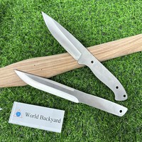 Lame de couteau en acier d'usine, vierge, faite à la main, sans manche, en acier inoxydable à haute teneur en carbone, pour couteaux de chef et Santoku, personnalisable