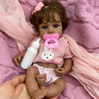 Poupées reborn miniatures en silicone de 30 cm (12 pouces) avec détails réalistes, grands yeux et peau douce en silicone, idéales pour l'affichage et les cadeaux