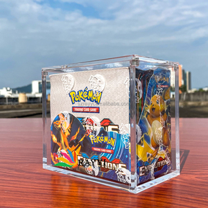 Boîte de présentation RAY YI pour cartes <span class=keywords><strong>Pokémon</strong></span>, en acrylique imperméable, protection UV, format booster. - Product Image 1