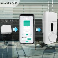 Moteur de rideau intelligent Tuya Zigbee à 3 vitesses réglables avec télécommande pour l'automatisation du salon