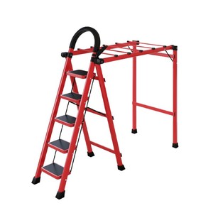 Escalera Plegable Multifuncional de 3.9 pies con Perchero, Diseño Reforzado y Ensanchado para el Hogar - Product Image 5