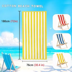 Asciugamano <span class=keywords><strong>da</strong></span> bagno personalizzato in puro cotone a righe <span class=keywords><strong>per</strong></span> adulti <span class=keywords><strong>per</strong></span> <span class=keywords><strong>spiaggia</strong></span> estiva Cross-Border a 32 fili - Product Image 2