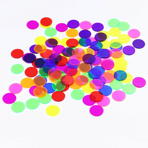 Jetons de poker personnalisés multicolores de 15 mm, en plastique vierge, pour jeux de Mahjong, jetons de jeu, jetons de poker Texas Hold'em - Product Image 5