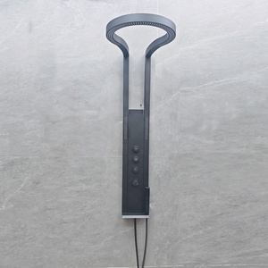 Système de robinetterie thermostatique de massage à LED numérique, cinq fonctions, en acier inoxydable, avec douchette pluie et cascade - Product Image 4