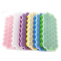 Moule en silicone 3D hexagonal brillant de qualité alimentaire, 37 cavités, pour chocolat, glaçons, bonbons et gelée, idéal pour le bricolage