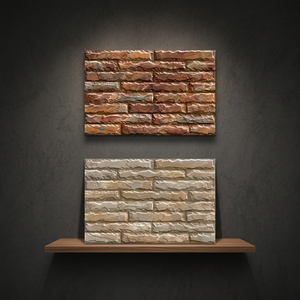 Carreaux muraux en céramique pour extérieur et salle de bain, design briques colorées, aspect brique réfractaire, finition mate rustique, épaisseur 8 mm, 300x450 mm - Product Image 6