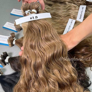 Extensions de cheveux à bandes adhésives 100% vietnamiennes, couleur ombrée, texture naturelle et lisse, invisibles, prix de gros jusqu'à 30$ - Product Image 4