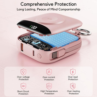 Chargeur portable léger de 10000 mAh à charge rapide avec câbles intégrés, porte-clés pour téléphone, montre, voyage, camping, batterie externe