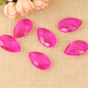 Acrylic Lotus <b>Beads</b> For Jewelry Making Bulk Loose <b>Beads</b> <b>Red</b> Colorful Shape 128-129T - Product Image 2