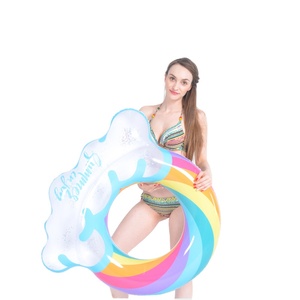 जिलोंग B01 inflatable स्विमिंग रिंग 35002 ग्लिटर इंद्रधनुष बादल और इंद्रधनुष आकार इनटेक्स पूल बेबी इंद्रधनुष क्लाउड इंफ्लेटेबल कॉलर - Product Image 1