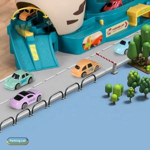 Samtoy Voiture Aventure Jouet Véhicule <span class=keywords><strong>Garage</strong></span> Jouet Dinosaure Course Voiture Piste Rampe Parking Jouet pour Garçons avec 6 Mini Voitures - Product Image 6