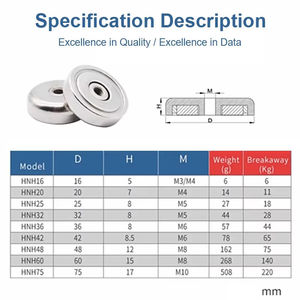 חזק במפעל סין neodymium חזק דו צדדי ערכת מגנט תעשייתי עבור אוצר הצלה ציד קבוע חם - Product Image 6